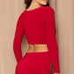 Metal Ring With Cutout Detailed Mini Dress