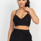 Terry Towel Bralette Top & Mini Shorts Set