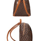 Curved Monogram Zipper Backpack